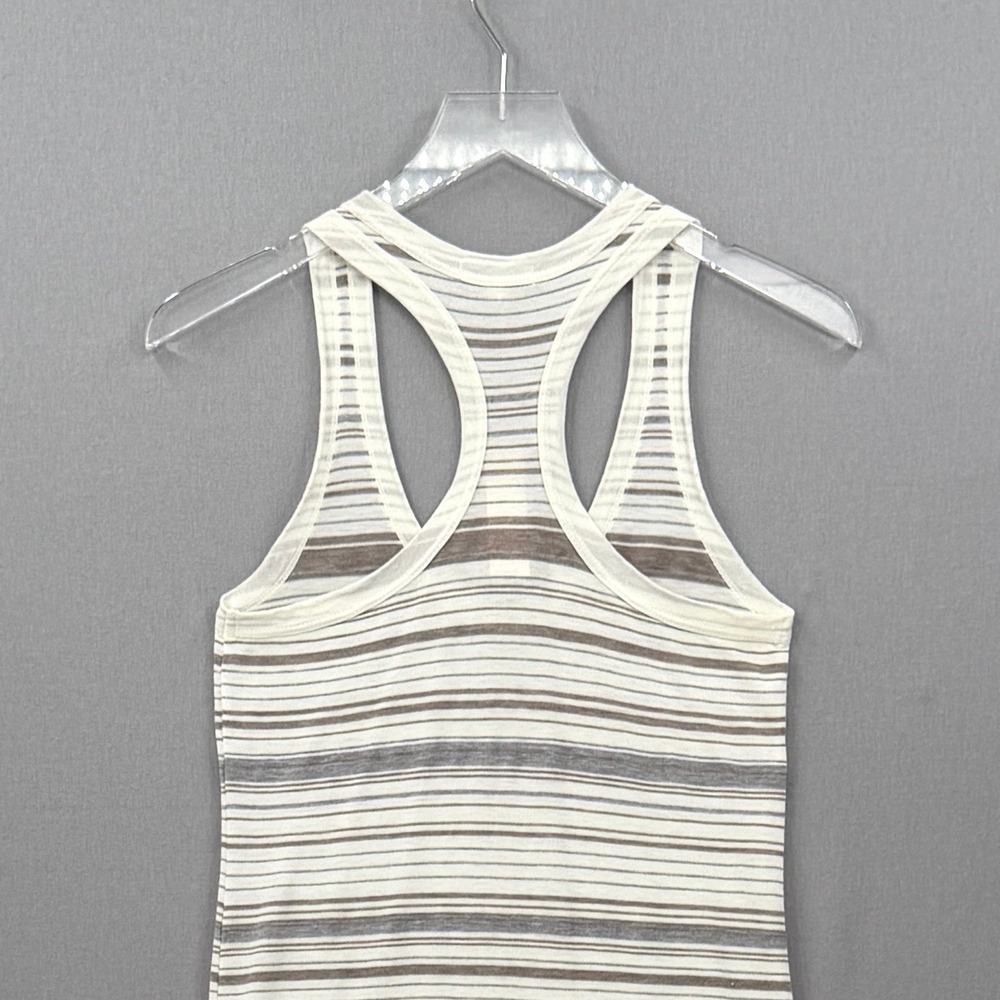 ENZA COSTA Striped Racerback Tank Top Women XS White Brown Gray Quiet Luxury NEW - Picture 6 of 14